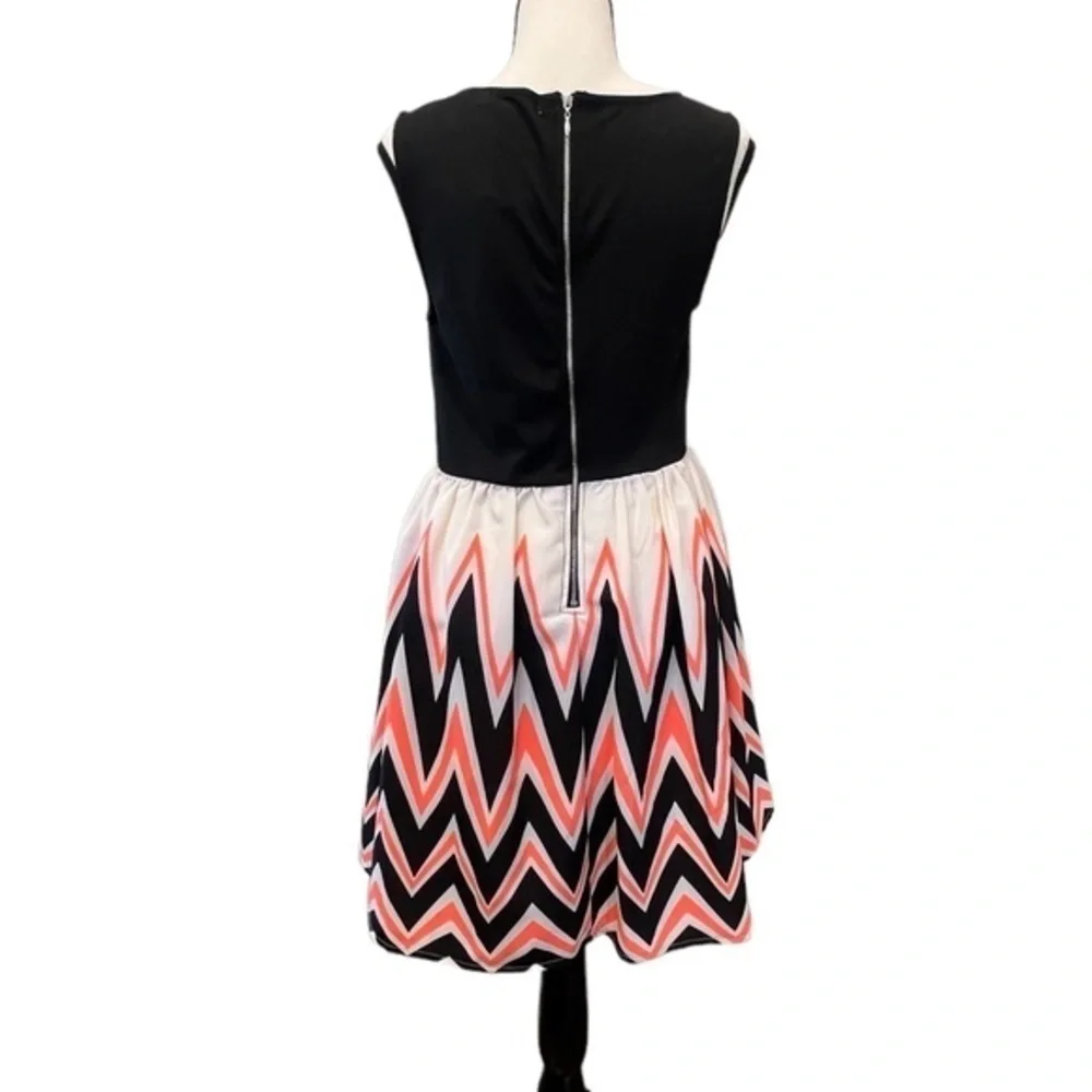 3 for$25 Fit and Flare Chevron Dress